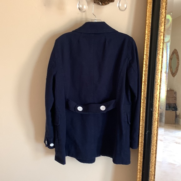 J Crew Double Breasted Navy Pea Coat - Picture 4 of 5
